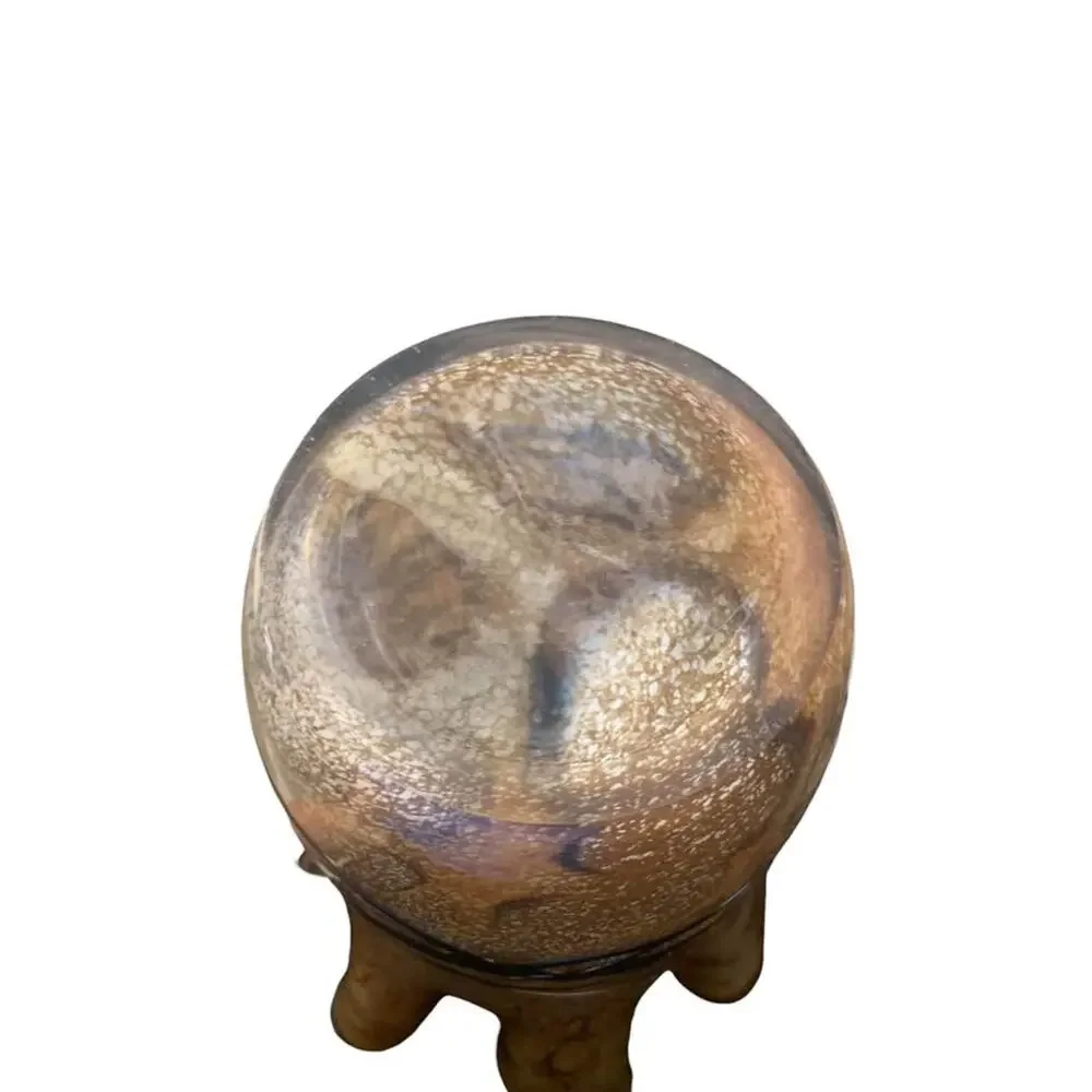 Blown glass iridescent handkerchief vase‎